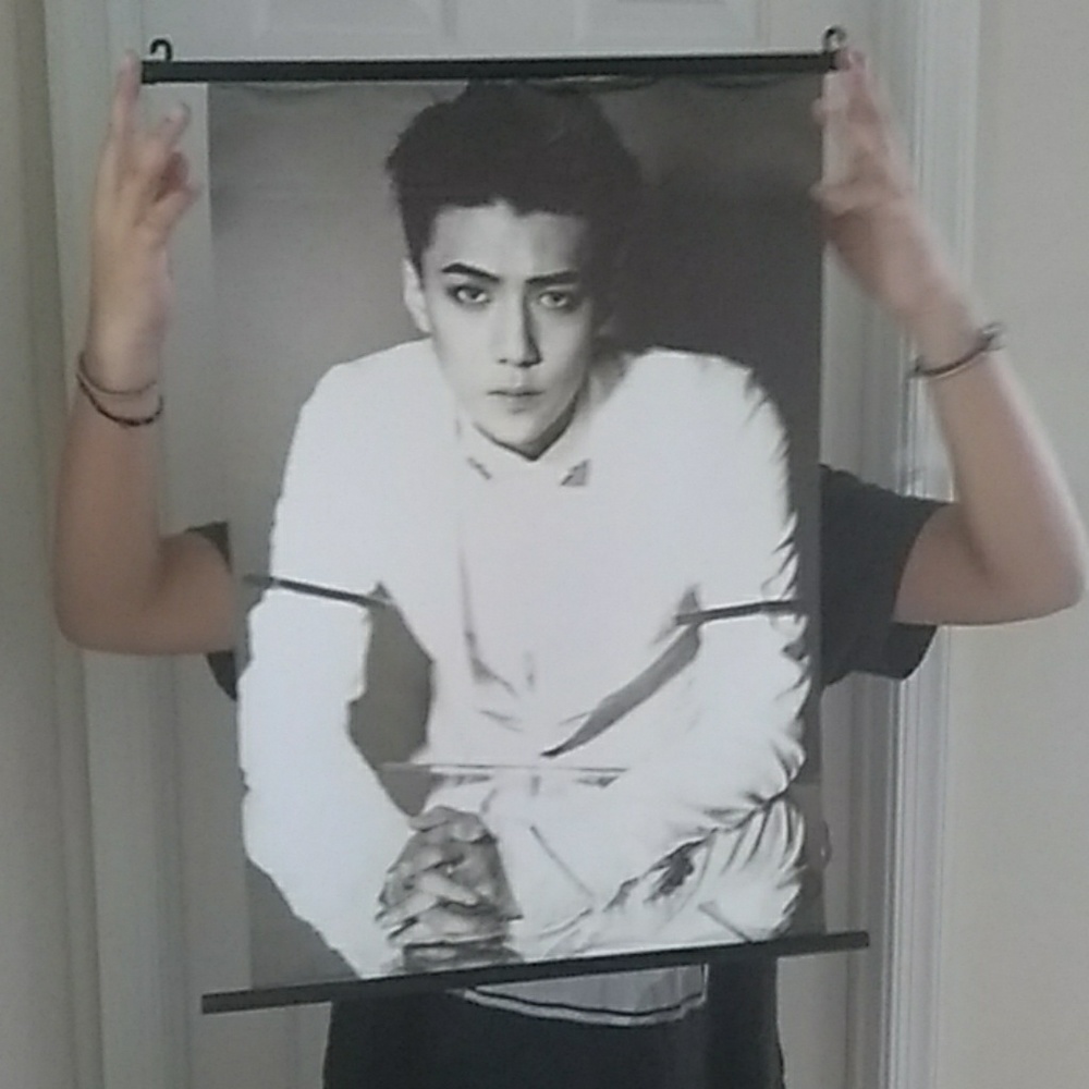 KPOP sehun roll up poster